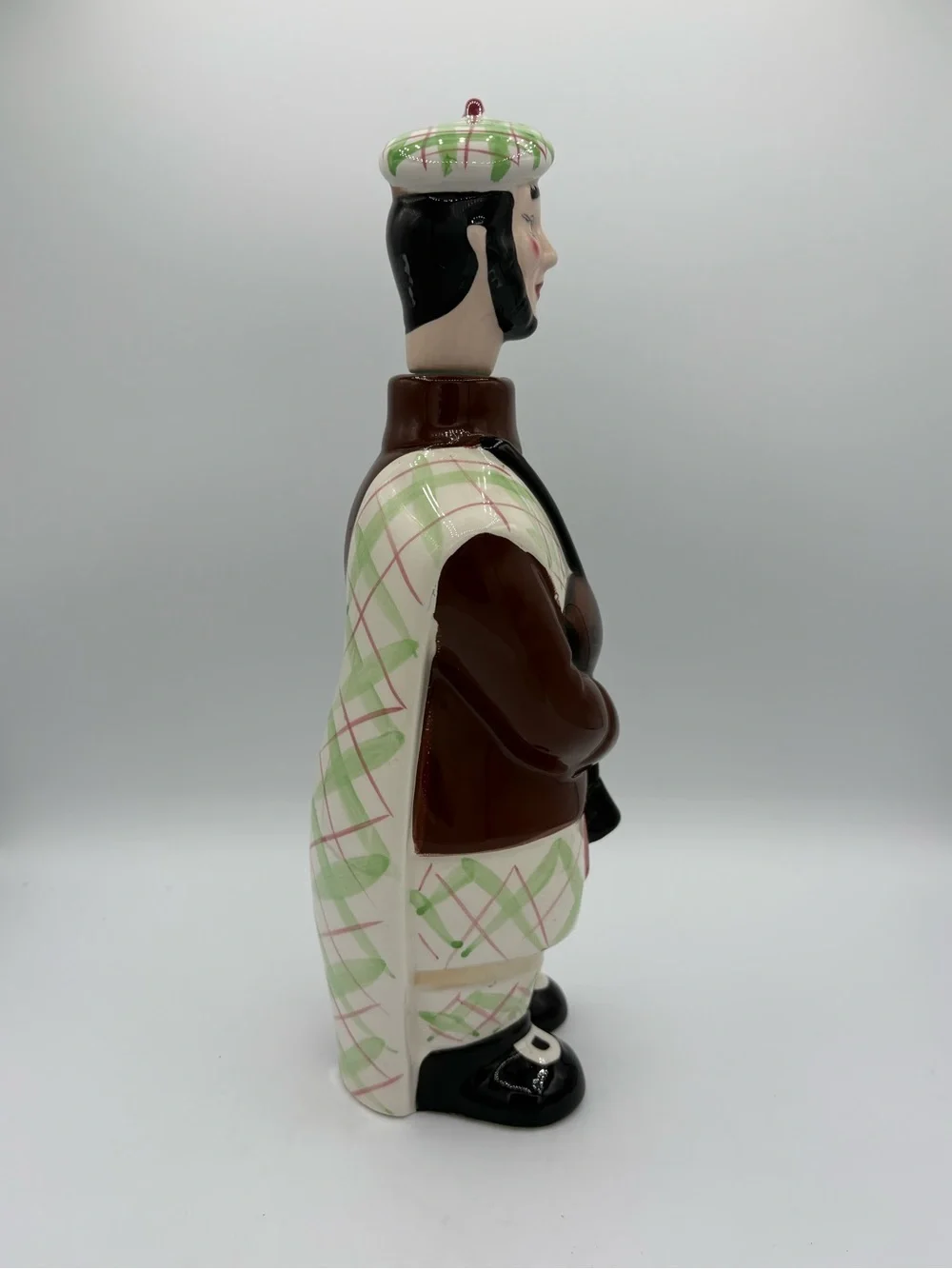 Vintage Scottish Bagpiper Scotch Liquor Decanter Ceramic Made in Korea